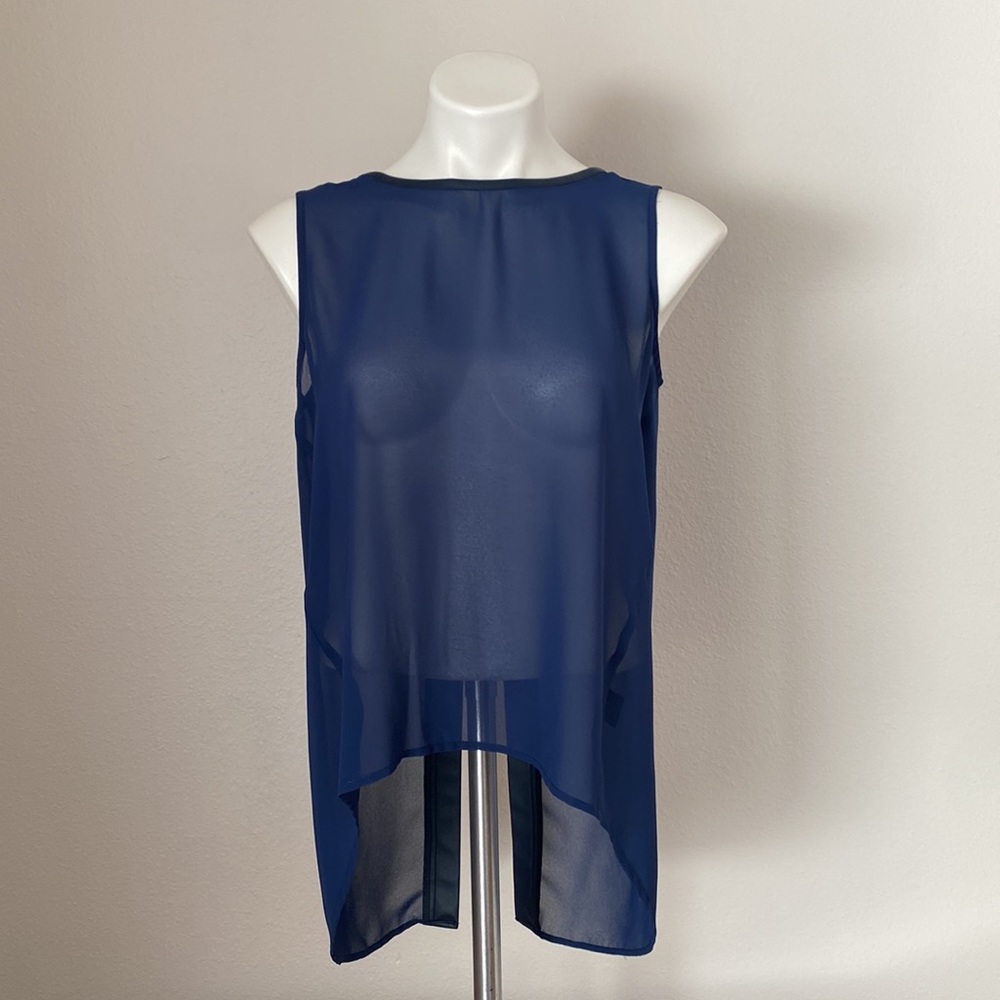 Potter's Pot Navy Sheer Top Size S